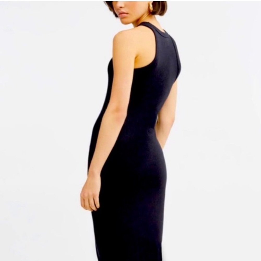 NWT House of Harlow 1960 Black Ribbed Knit Tank Dress Size XL - Picture 2 of 15